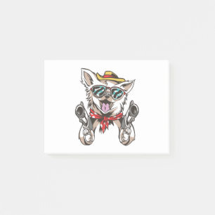 Funny Dog Cowboy Post-it Notes