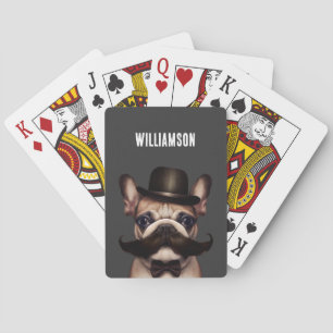 Funny Dog Custom Name Playing Cards