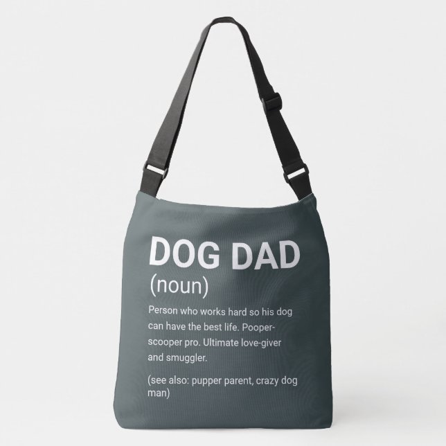 Funny Dog Dad Definition Crossbody Bag (Front)