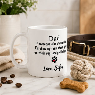 Funny Dog Dad -Father's Day Pet Photo Coffee  Mug
