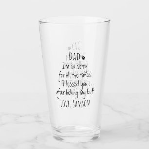 Funny Dog Dad Glass