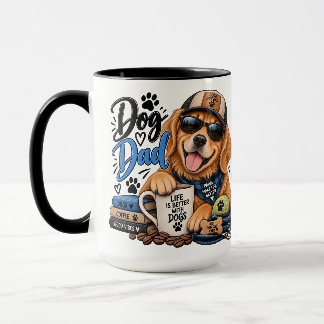 Funny Dog Dad Mug (Left)