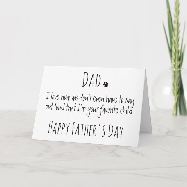 Funny Dog Dad Personalised Happy Father's Day Card (Front)
