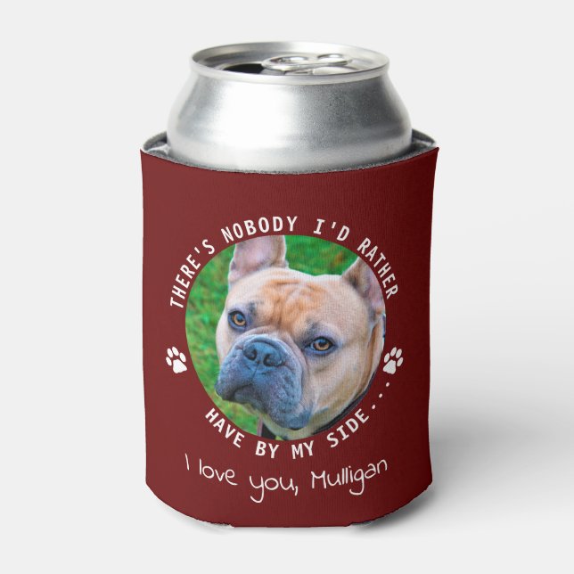 Funny Dog Dad Personalised Pet Photo Father's Day Can Cooler (Can Front)