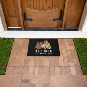Funny dog design for men and women with humourous  doormat