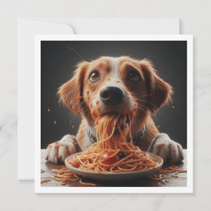 Funny Dog Dinner invitation, Dog Birthday Invitation