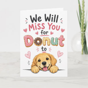 Funny Dog Donut Farewell Coworker Retirement gift Card