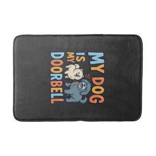 Funny Dog Doorbell Pet Lover Bath Mat