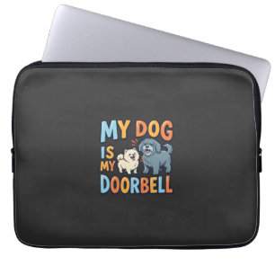 Funny Dog Doorbell Pet Lover Laptop Sleeve