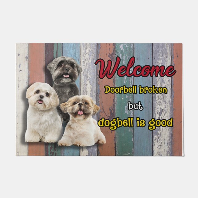 Funny dog doormat, Welcome doormat (Front)