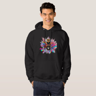 Funny Dog Drummer Playing Drums Music Lover Hoodie