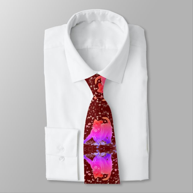Funny dog expressions neck tie (Tied)