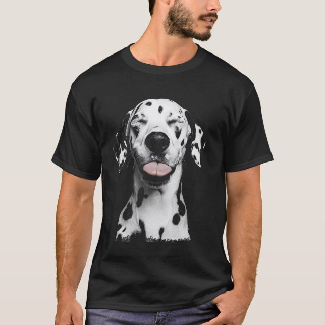 Funny Dog Face Dalmatian T-Shirt (Front)