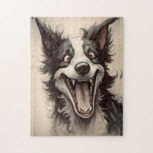 Funny dog face jigsaw puzzle