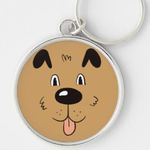 Funny Dog Face Key Ring