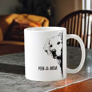 Funny Dog Face & Snacks Dog Mum Humour Coffee Mug