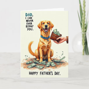 Funny Dog Fathers Day Money Card