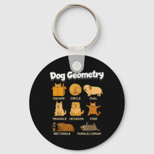 Funny Dog Geometry Math Teacher Back To School Key Ring