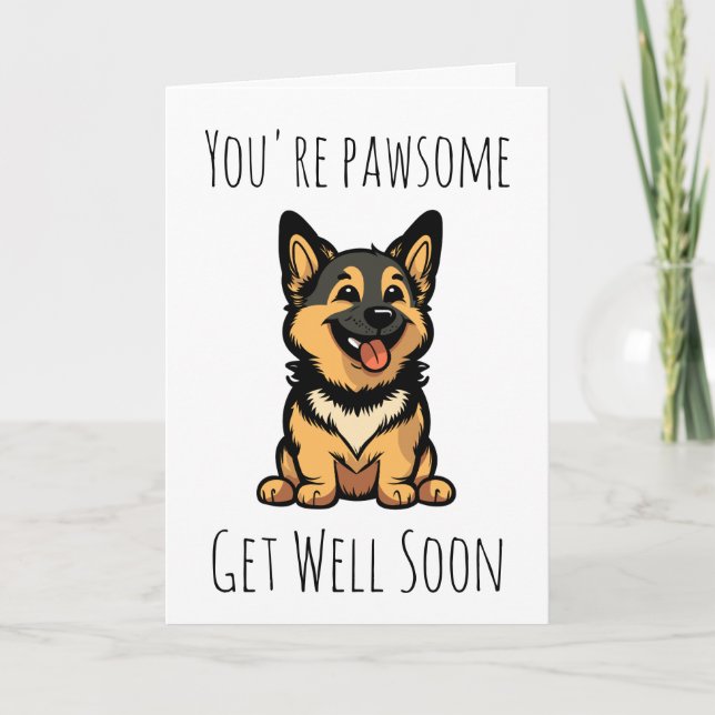 funny dog get well soon cards (Front)