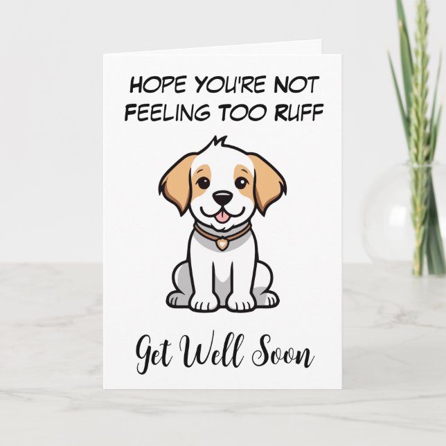 funny dog get well soon cards (Front)