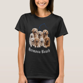 Funny Dog Golden Retriever Bootleg Hermosa Beach C T-Shirt