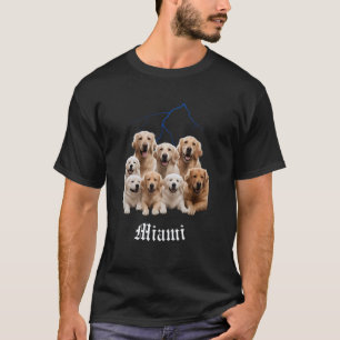 Funny Dog Golden Retriever Bootleg Miami Florida T-Shirt