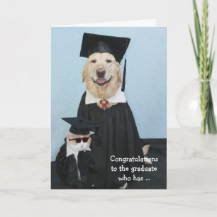 Funny Dog Graduation Card