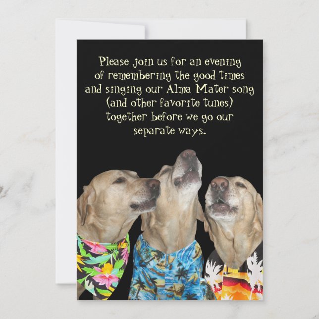 Funny Dog Graduation Party Invitation (Front)