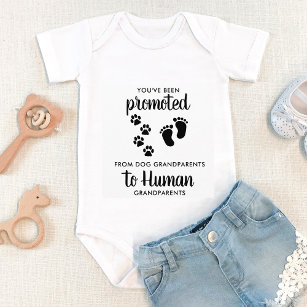 Funny Dog Grandparents Pregnancy Announcement  Baby Bodysuit