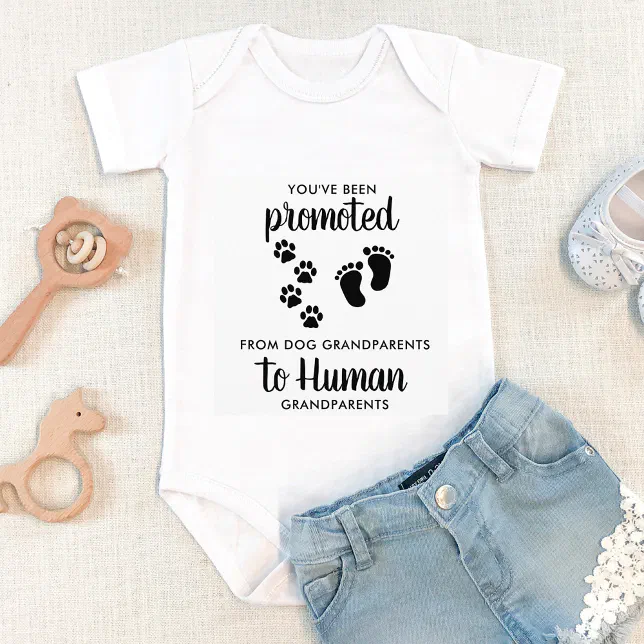 Funny Dog Grandparents Pregnancy Announcement Baby Bodysuit Zazzle