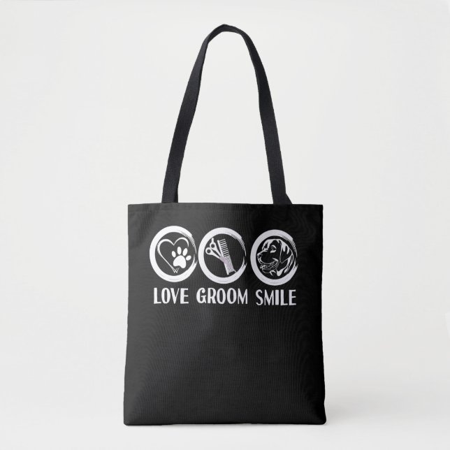 Funny Dog Grooming Animal Hairdresser Tote Bag (Front)