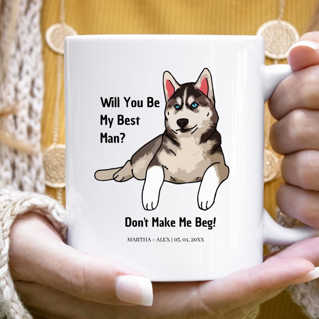 Funny Dog Grroomsmen Proposal Will you be my groom Coffee Mug (Creator Uploaded)