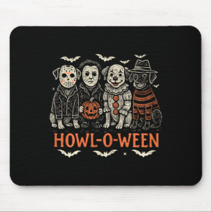 Funny Dog Halloween Costume Howl-O-Ween Spooky Mouse Pad