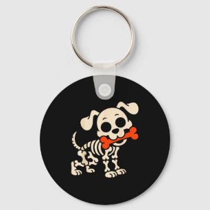 Funny Dog Halloween Skeleton Costume Soky Season  Key Ring