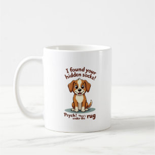 Funny Dog Hidden Socks Quote Vintage Cartoon Pet H Coffee Mug