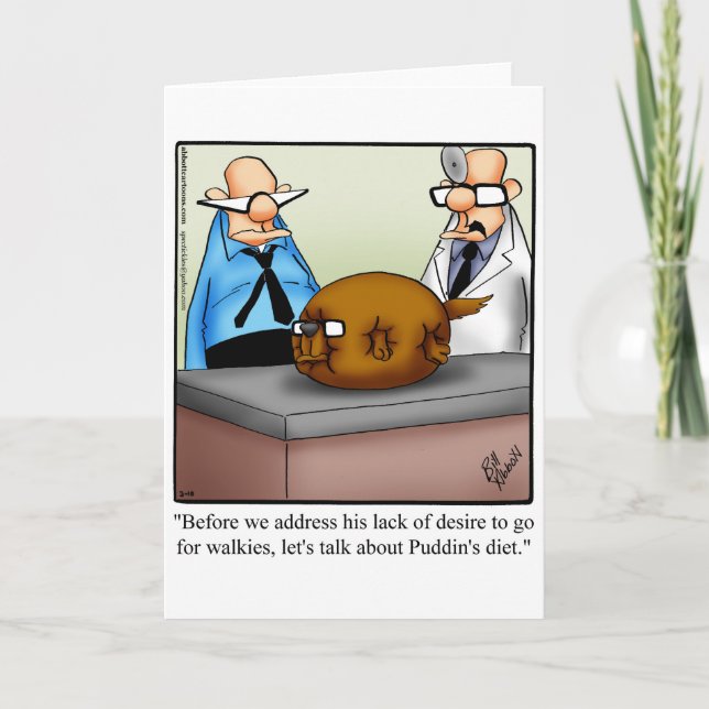 Funny Dog Humour Blank Greeting Card Spectickles (Front)