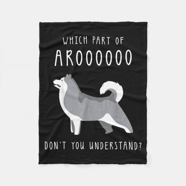 Funny Dog Husky Mom Cut For Girls And Women - Whic Fleece Blanket (Front)