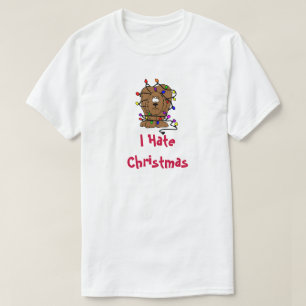 Funny Dog I Hate Christmas Holidays Lights T-Shirt