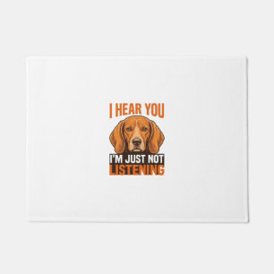 Funny Dog I Hear You Not Listening Vintage Shirt_1 Doormat