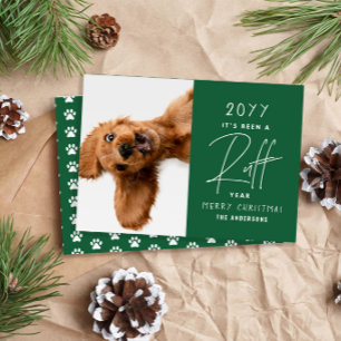 Funny Dog It's Been A Ruff Year Personalised Card
