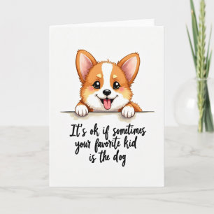 Funny Dog Kid Fathers Day Card