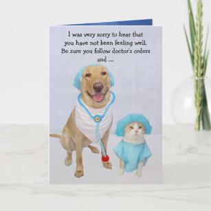 Funny Dog Get Well Cards - Well Wishes Cards | Zazzle.com.au