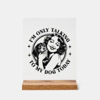 Funny dog lady word art