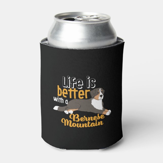 Funny Dog Life Is Better With Bernese Mountain Can Cooler (Can Front)