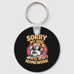 Funny Dog Lover Ate My Homework Sarcastic Quotes K Key Ring