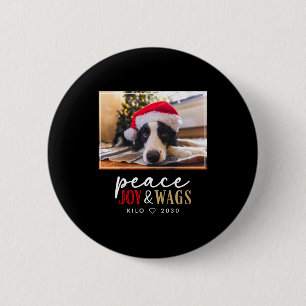 Funny Dog Lover Christmas Photo Cute D  6 Cm Round Badge