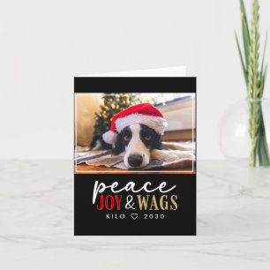 Funny Dog Lover Christmas Photo Cute D  Card