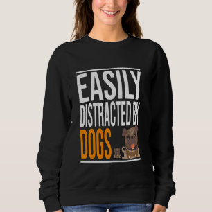 Funny Dog Lover Cute Daddy Pug Dog And Little Dog Sweatshirt