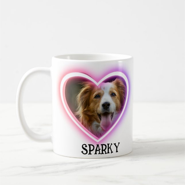 Funny Dog Lover Dog Mum Dog Dad Heart  Photo Mug  (Left)