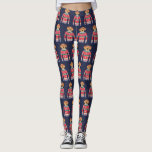 Funny Dog Lover Dog Wearing Ugly Christmas Sweater Leggings<br><div class="desc">Funny winter holiday leggings featuring a dog wearing red glasses and an "Ugly" Christmas Nordic Sweater.  Actually,  we think he's rather cute!  Perfect for holiday parties,  the gym,  walking your dog or a going out. Makes a perfect birthday or Christmas gift for dog lovers!</div>